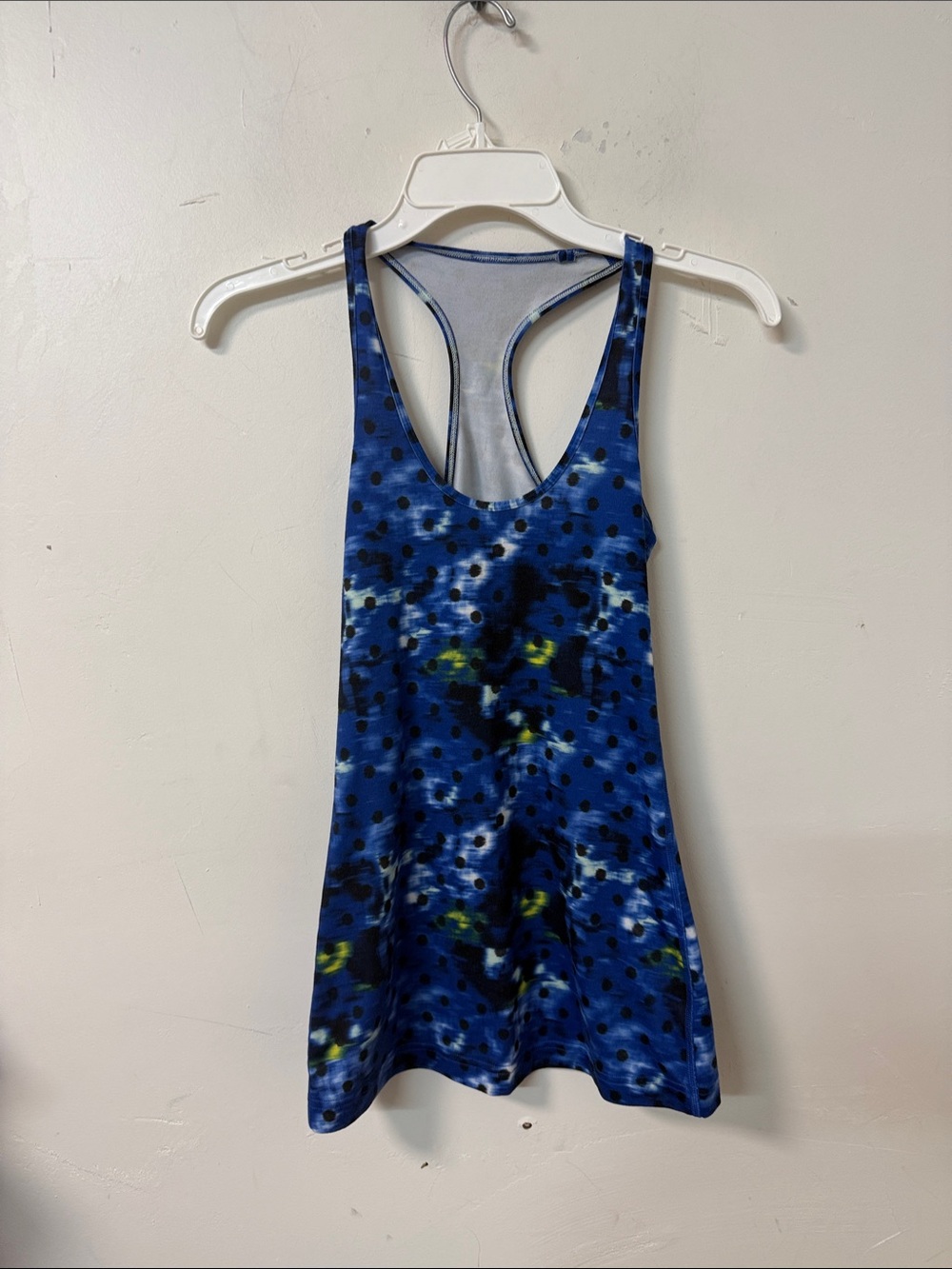 lululemon athletica Blue and Black Patterned Racerback Tank